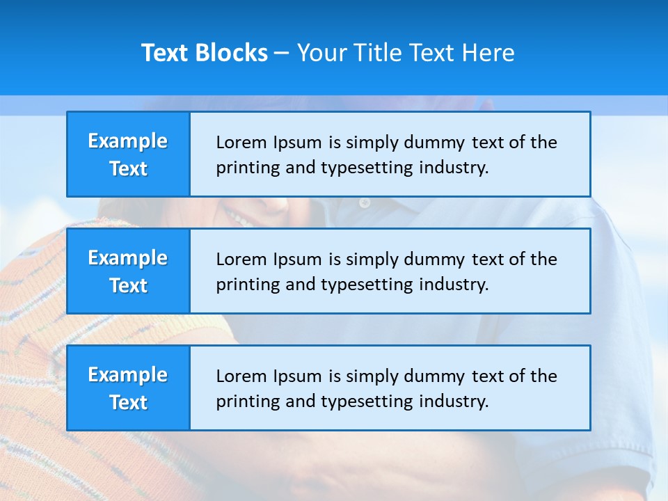 Smiling Happy Elderly Couple In Love Outdoor PowerPoint Template