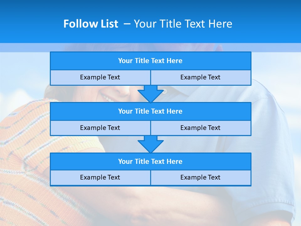 Smiling Happy Elderly Couple In Love Outdoor PowerPoint Template