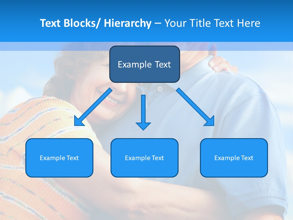 Smiling Happy Elderly Couple In Love Outdoor PowerPoint Template