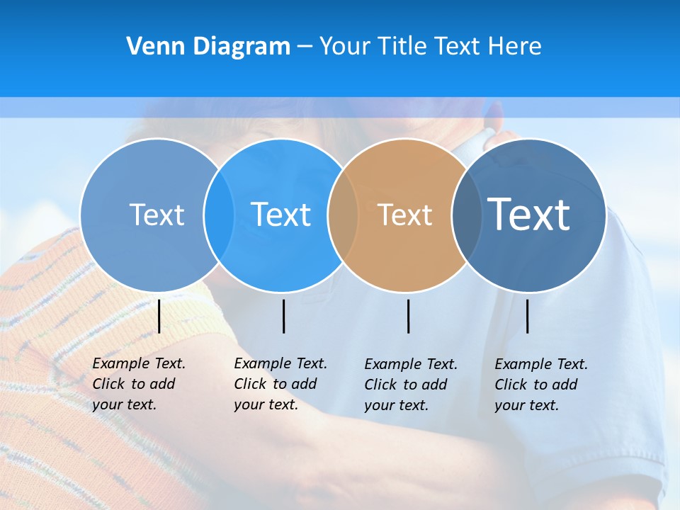 Smiling Happy Elderly Couple In Love Outdoor PowerPoint Template