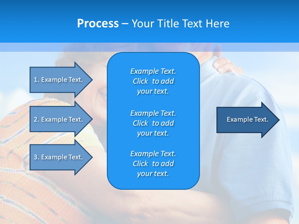 Smiling Happy Elderly Couple In Love Outdoor PowerPoint Template