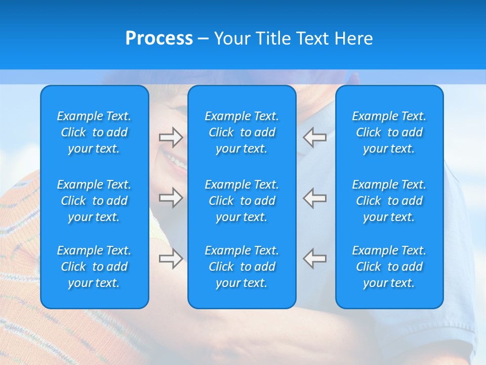 Smiling Happy Elderly Couple In Love Outdoor PowerPoint Template