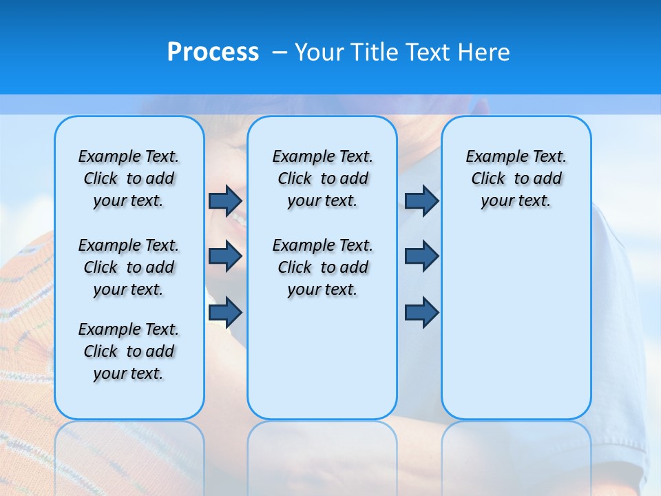 Smiling Happy Elderly Couple In Love Outdoor PowerPoint Template