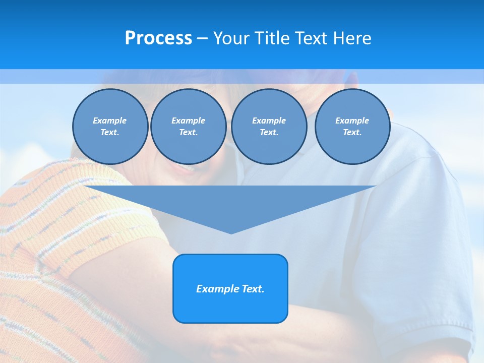 Smiling Happy Elderly Couple In Love Outdoor PowerPoint Template