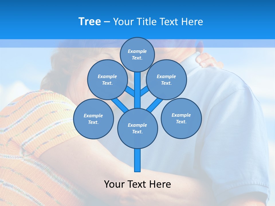 Smiling Happy Elderly Couple In Love Outdoor PowerPoint Template