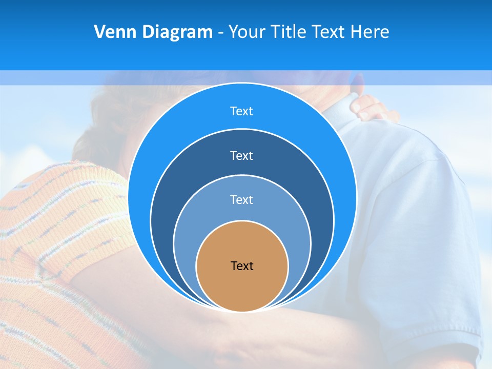 Smiling Happy Elderly Couple In Love Outdoor PowerPoint Template