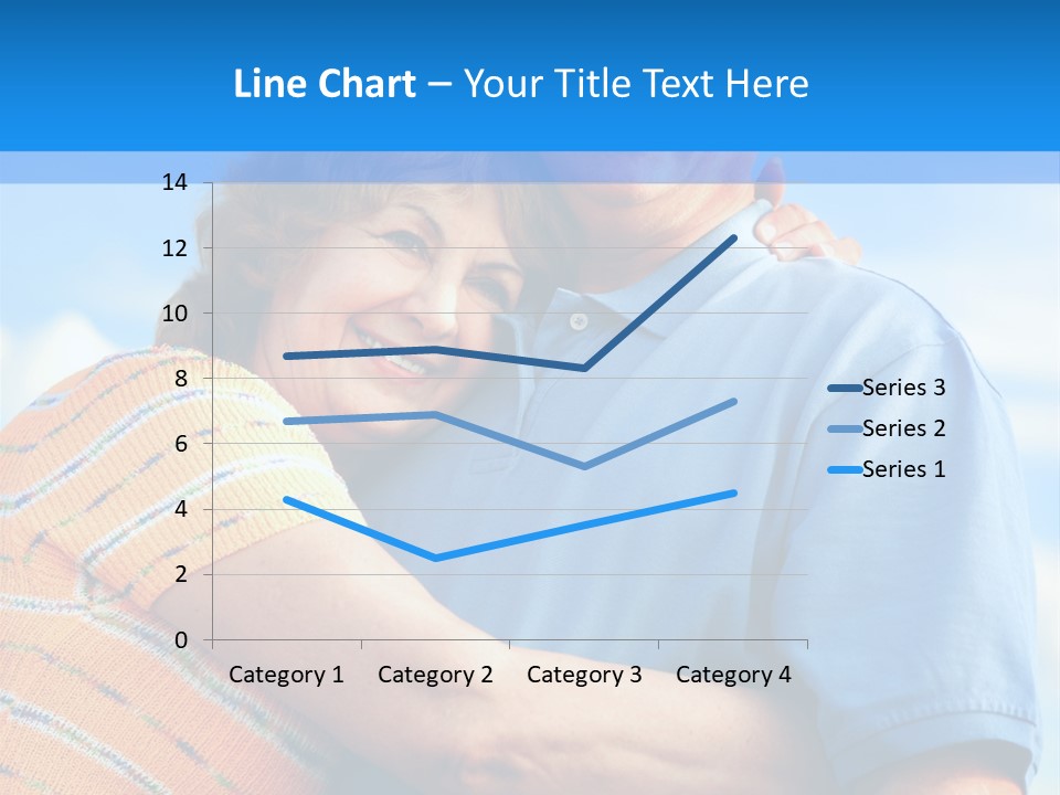 Smiling Happy Elderly Couple In Love Outdoor PowerPoint Template