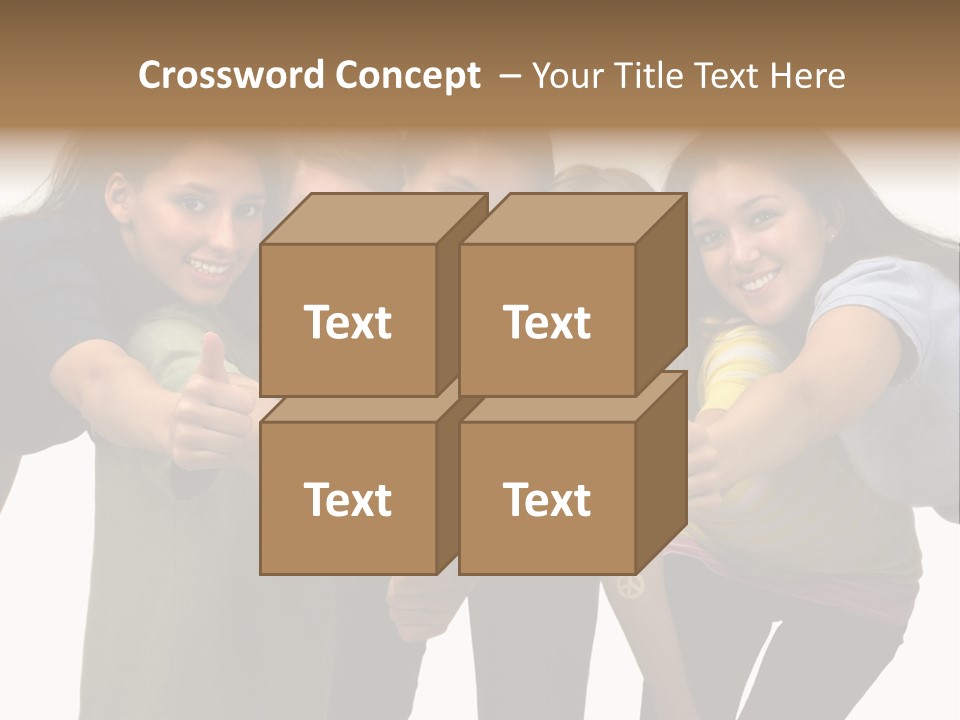 A Group Of Young People Giving Thumbs Up PowerPoint Template