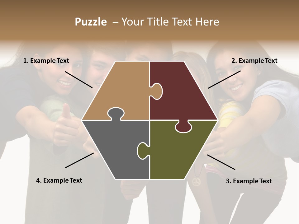 A Group Of Young People Giving Thumbs Up PowerPoint Template