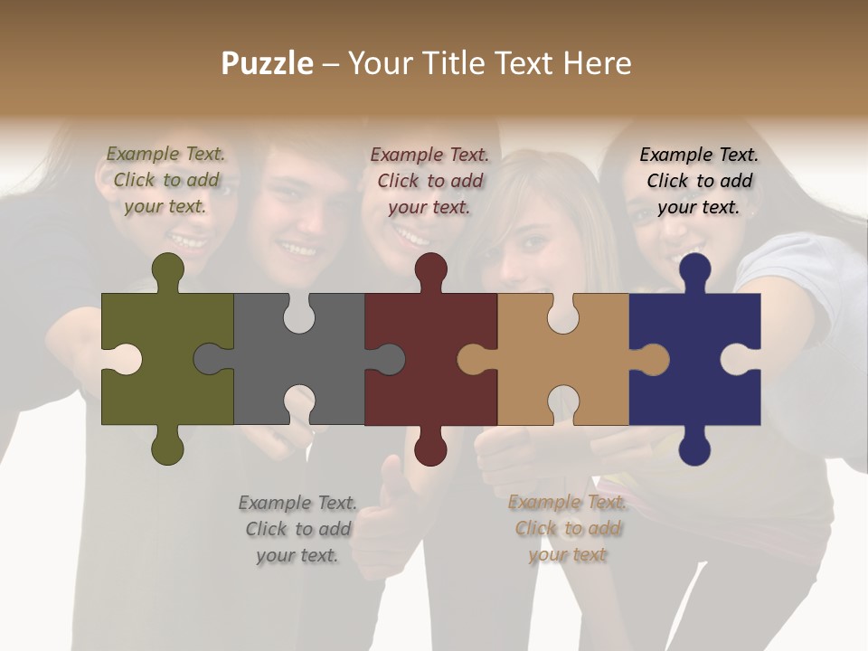 A Group Of Young People Giving Thumbs Up PowerPoint Template