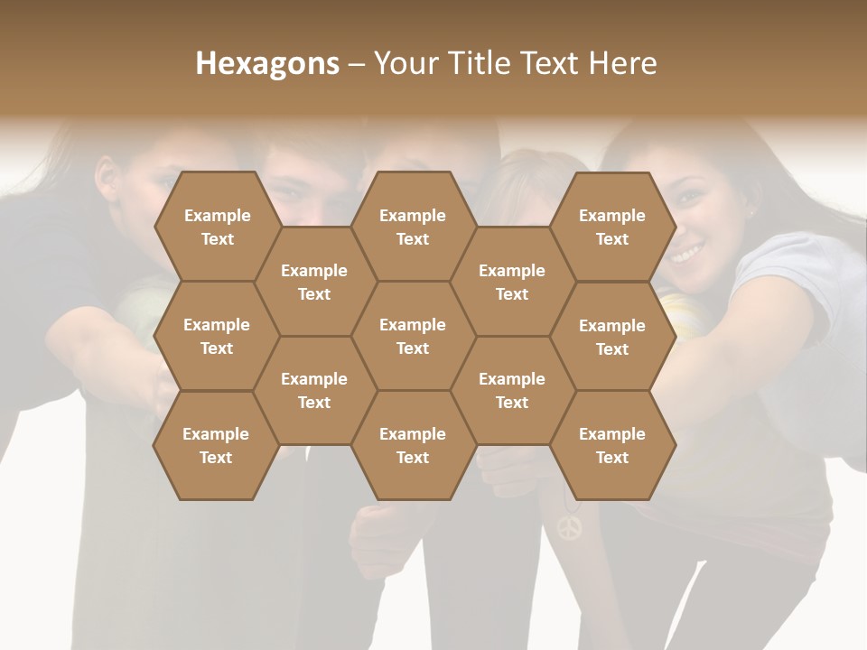 A Group Of Young People Giving Thumbs Up PowerPoint Template