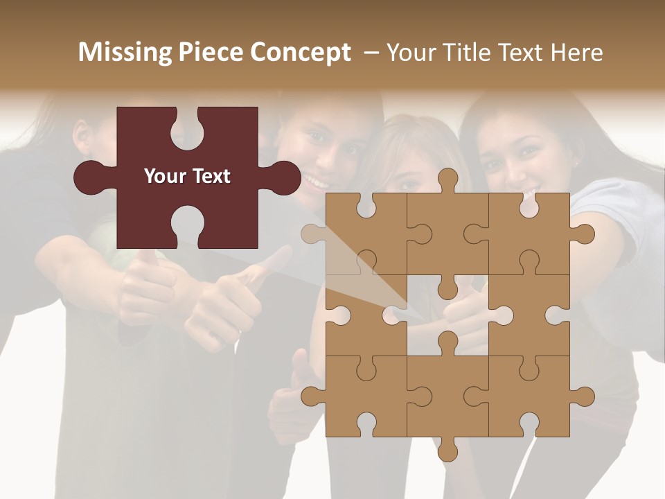 A Group Of Young People Giving Thumbs Up PowerPoint Template