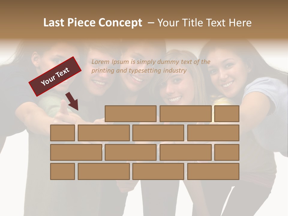 A Group Of Young People Giving Thumbs Up PowerPoint Template
