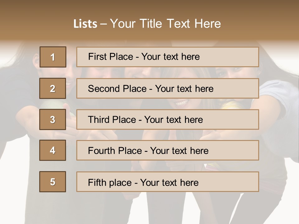 A Group Of Young People Giving Thumbs Up PowerPoint Template