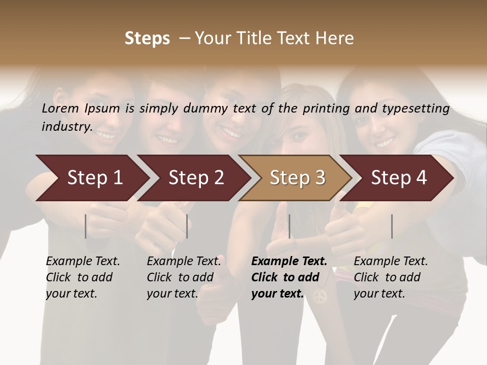A Group Of Young People Giving Thumbs Up PowerPoint Template