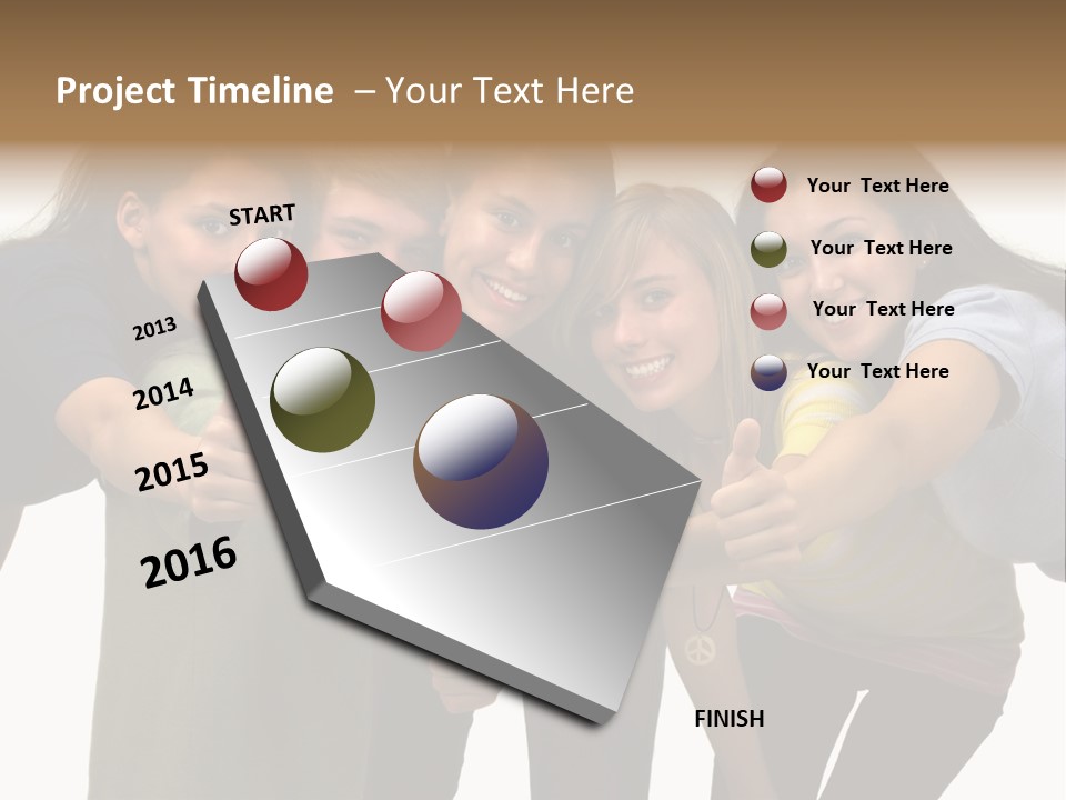 A Group Of Young People Giving Thumbs Up PowerPoint Template