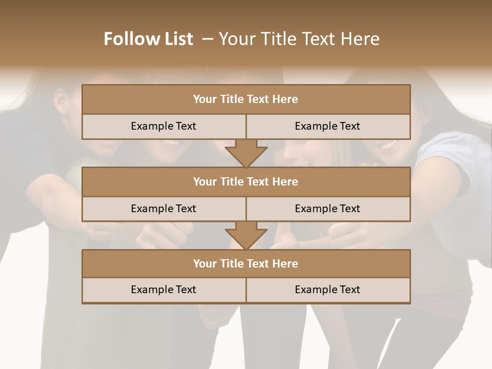 A Group Of Young People Giving Thumbs Up PowerPoint Template