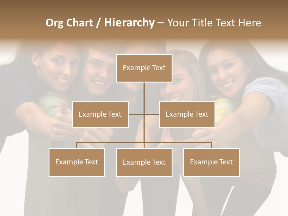 A Group Of Young People Giving Thumbs Up PowerPoint Template