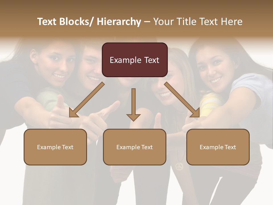 A Group Of Young People Giving Thumbs Up PowerPoint Template