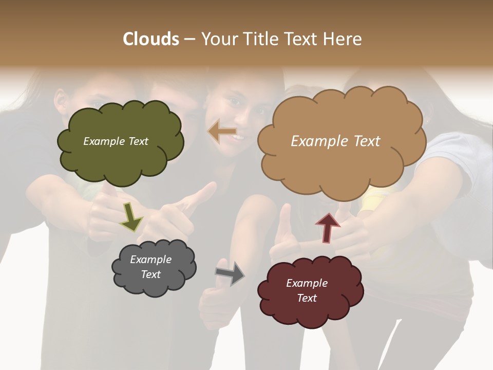 A Group Of Young People Giving Thumbs Up PowerPoint Template