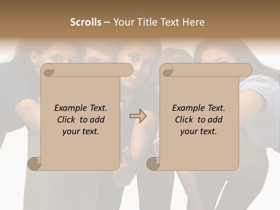 A Group Of Young People Giving Thumbs Up PowerPoint Template