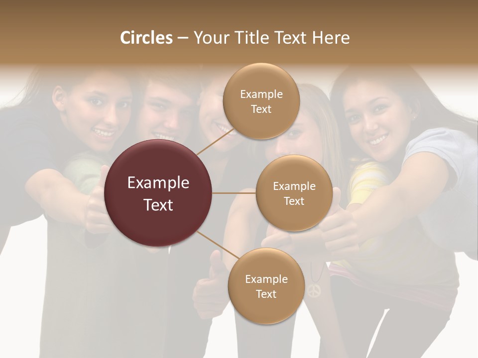 A Group Of Young People Giving Thumbs Up PowerPoint Template