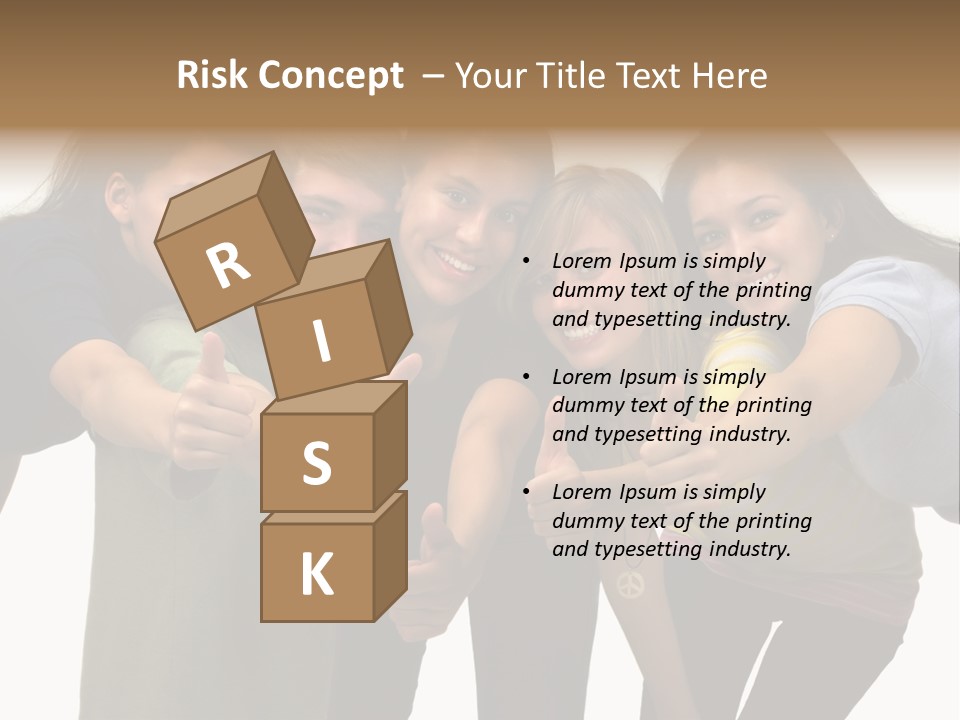 A Group Of Young People Giving Thumbs Up PowerPoint Template