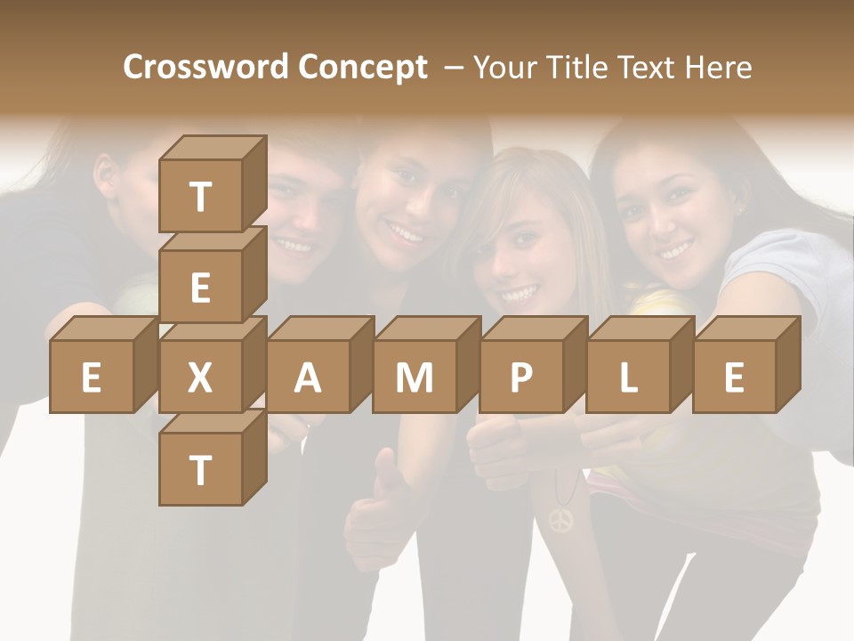 A Group Of Young People Giving Thumbs Up PowerPoint Template