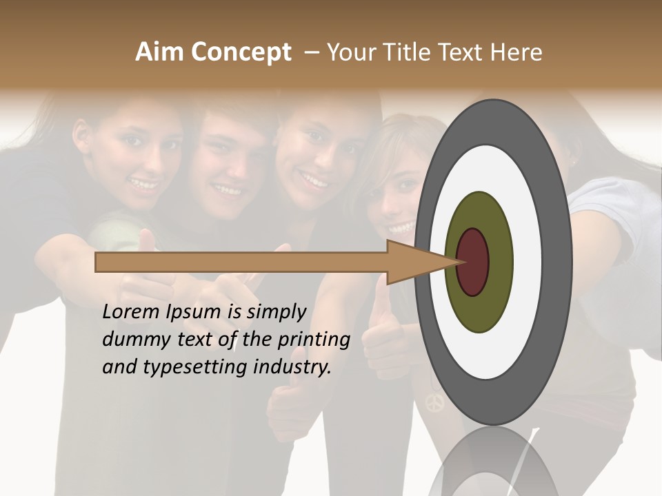 A Group Of Young People Giving Thumbs Up PowerPoint Template