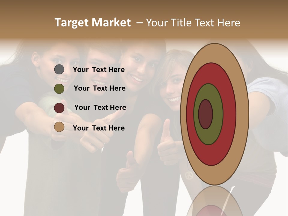 A Group Of Young People Giving Thumbs Up PowerPoint Template