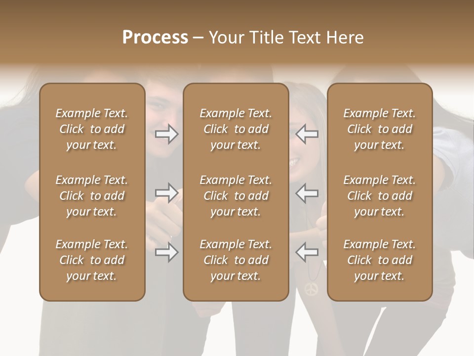 A Group Of Young People Giving Thumbs Up PowerPoint Template