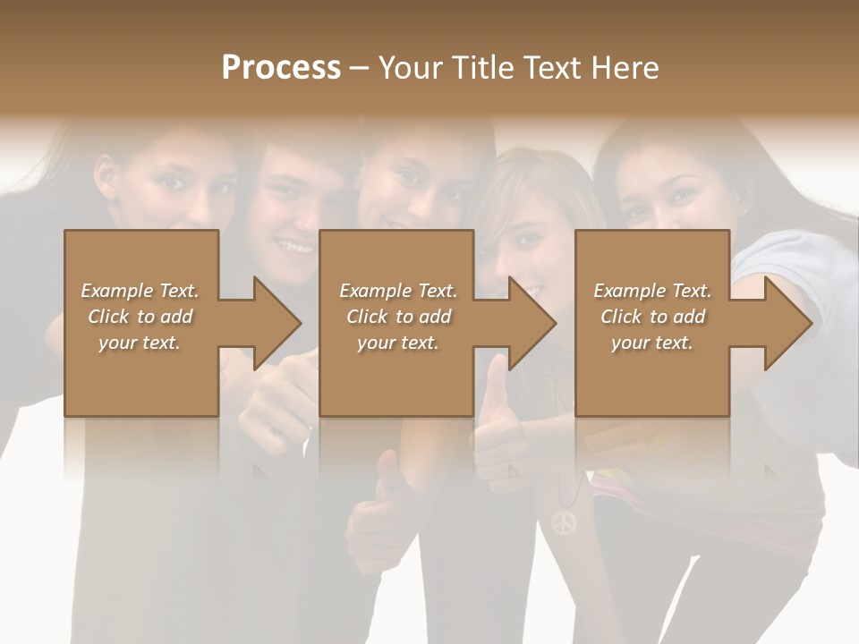 A Group Of Young People Giving Thumbs Up PowerPoint Template