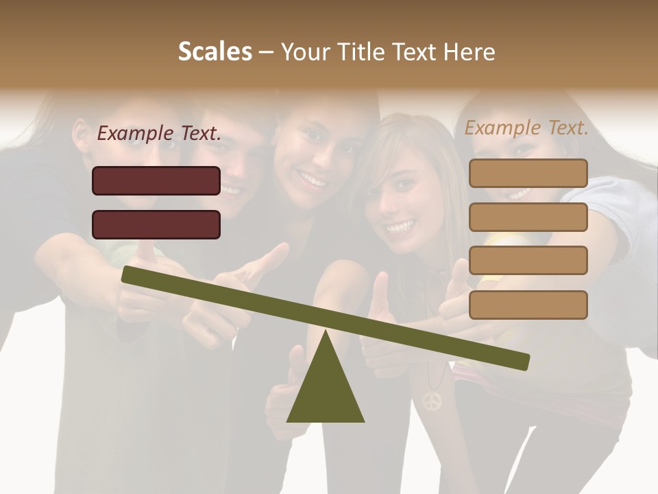 A Group Of Young People Giving Thumbs Up PowerPoint Template
