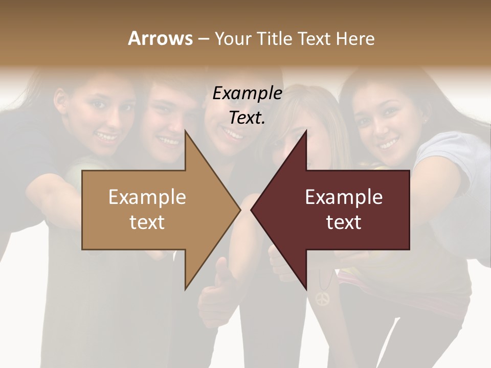 A Group Of Young People Giving Thumbs Up PowerPoint Template