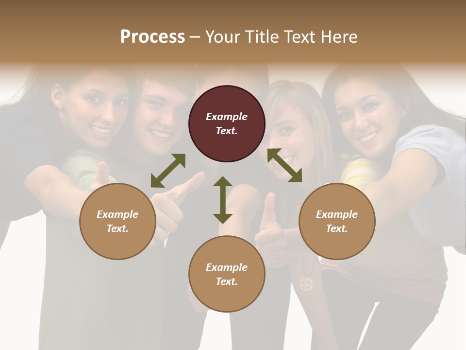A Group Of Young People Giving Thumbs Up PowerPoint Template
