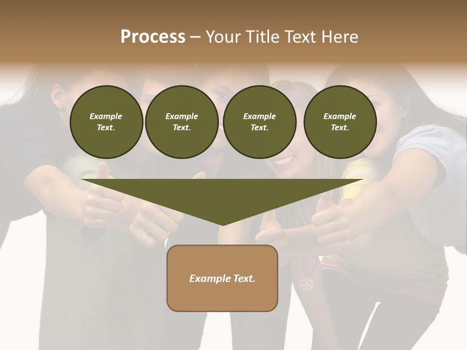 A Group Of Young People Giving Thumbs Up PowerPoint Template