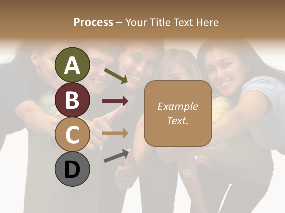 A Group Of Young People Giving Thumbs Up PowerPoint Template