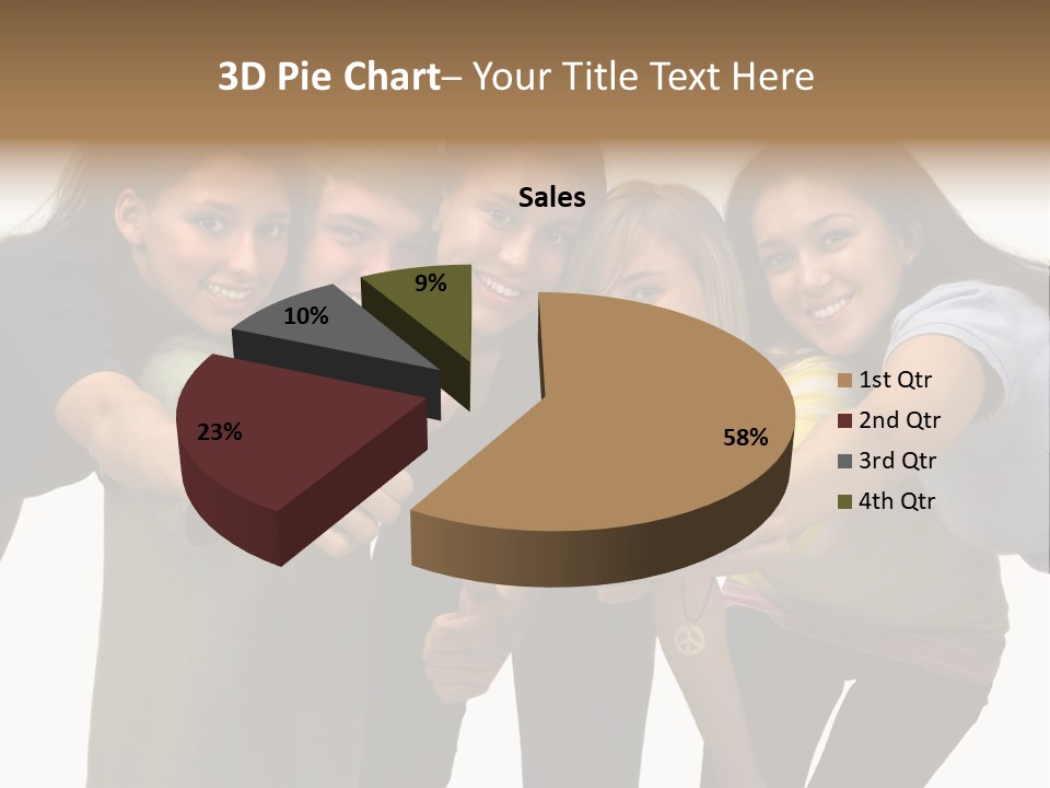 A Group Of Young People Giving Thumbs Up PowerPoint Template