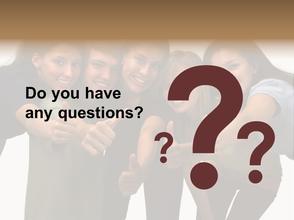 A Group Of Young People Giving Thumbs Up PowerPoint Template