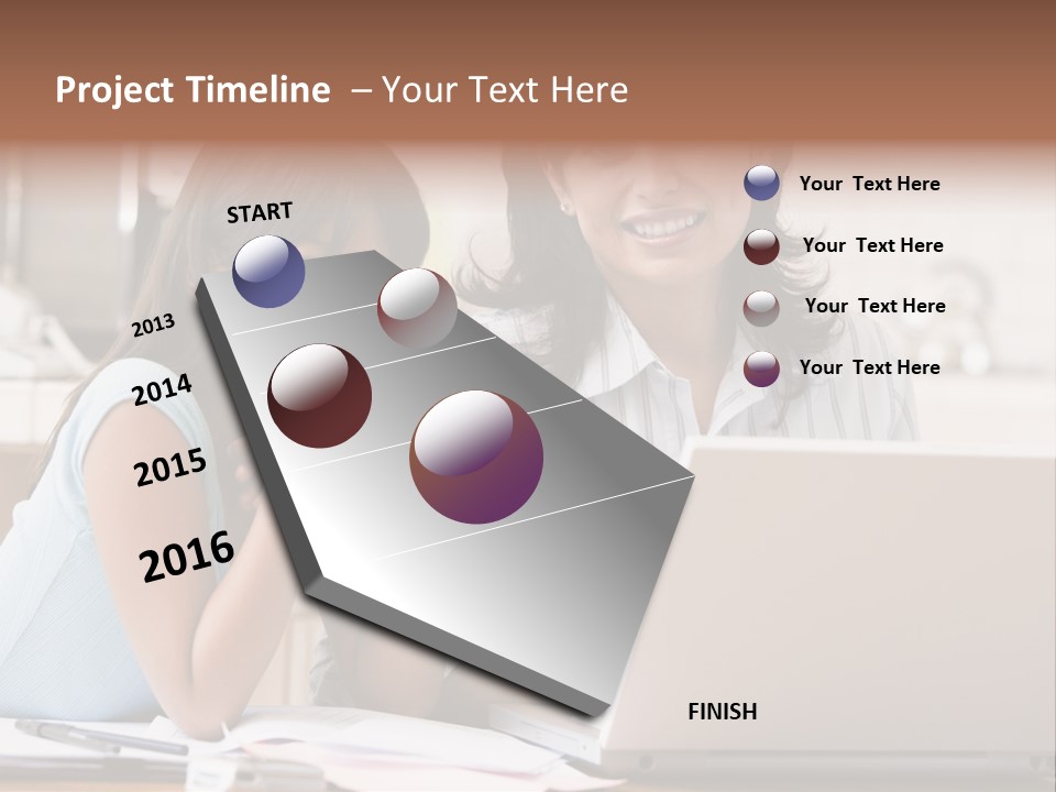 A Woman And A Girl Sitting In Front Of A Laptop Computer PowerPoint Template