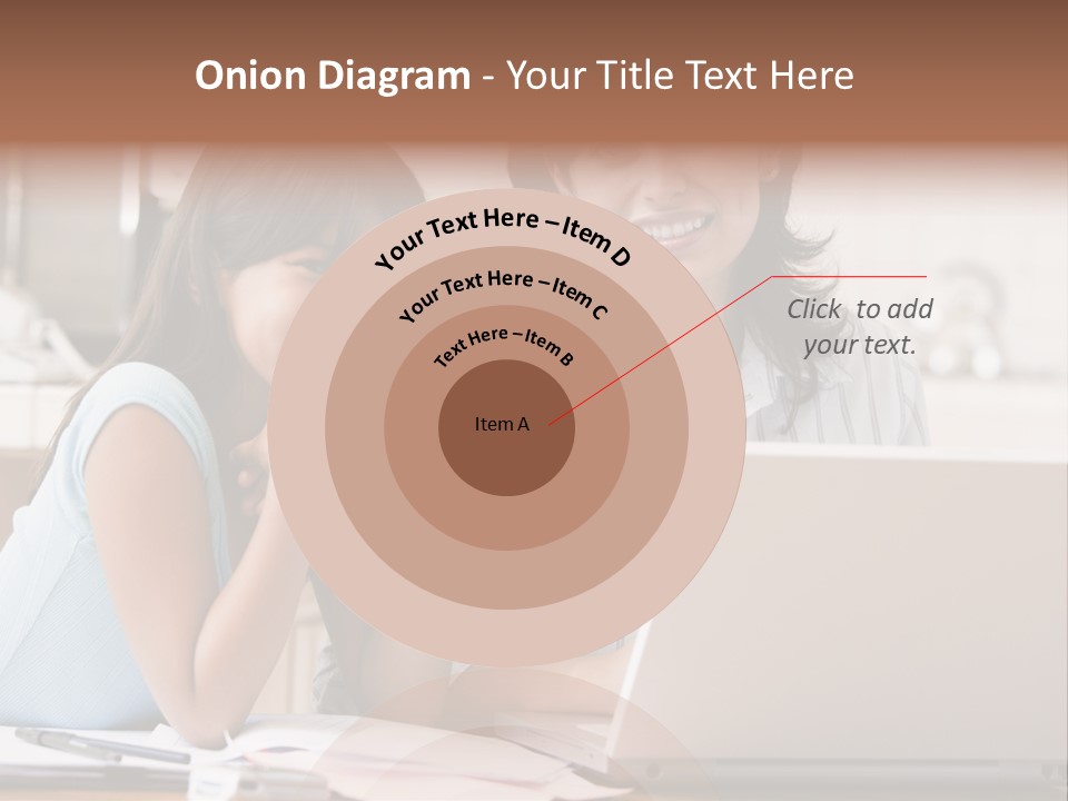 A Woman And A Girl Sitting In Front Of A Laptop Computer PowerPoint Template