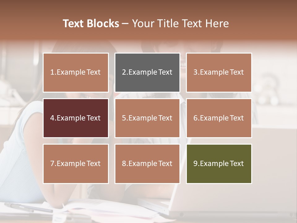 A Woman And A Girl Sitting In Front Of A Laptop Computer PowerPoint Template
