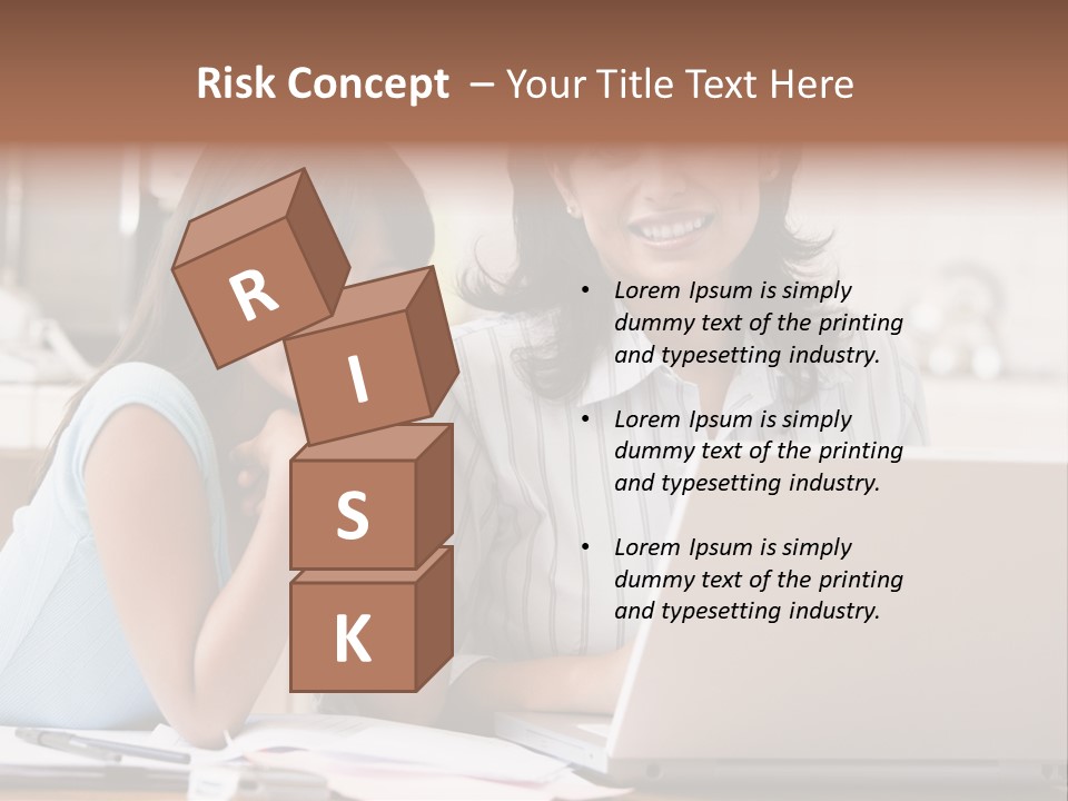 A Woman And A Girl Sitting In Front Of A Laptop Computer PowerPoint Template