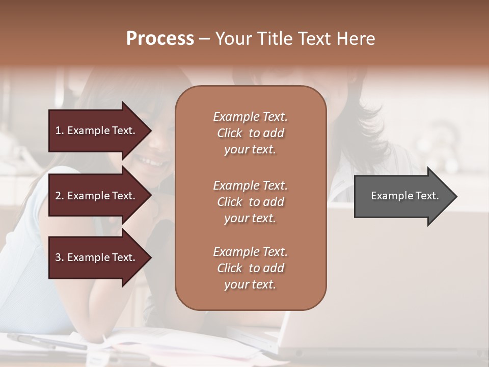 A Woman And A Girl Sitting In Front Of A Laptop Computer PowerPoint Template