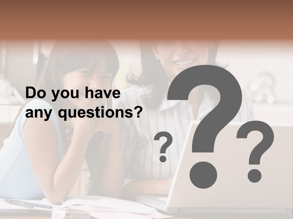 A Woman And A Girl Sitting In Front Of A Laptop Computer PowerPoint Template