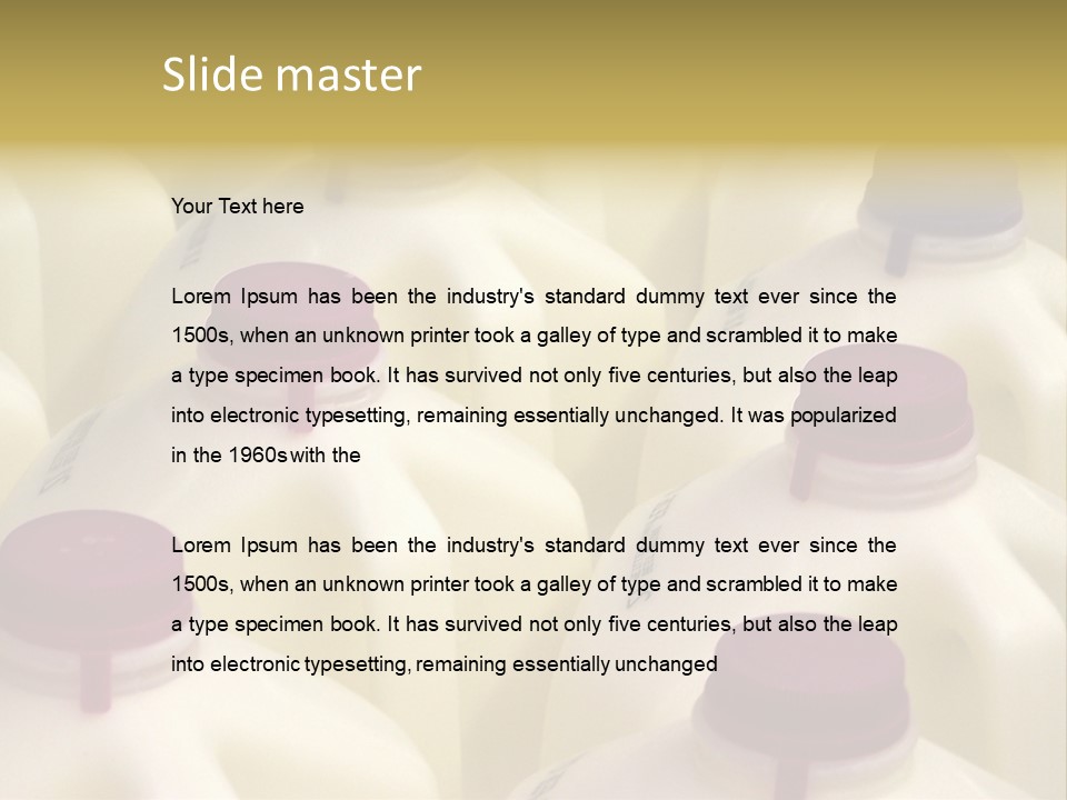 Milk Jugs PowerPoint Template