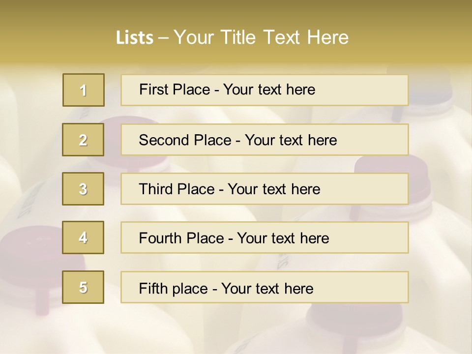 Milk Jugs PowerPoint Template