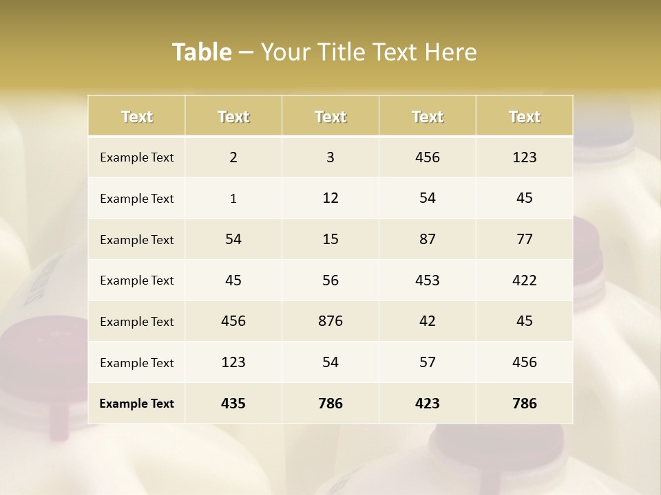 Milk Jugs PowerPoint Template