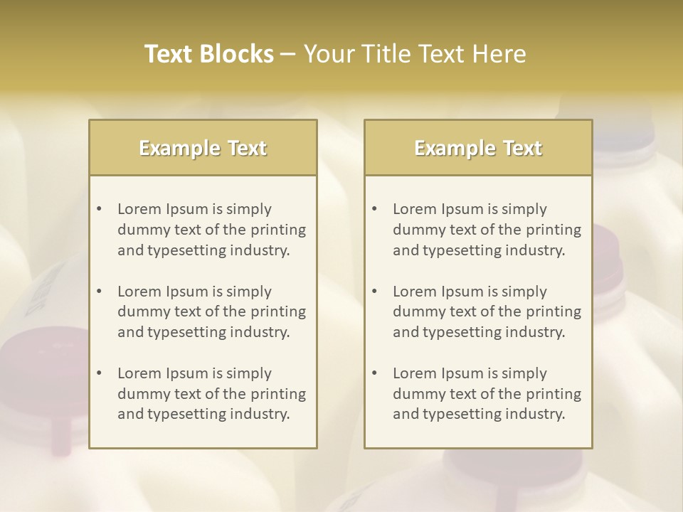 Milk Jugs PowerPoint Template