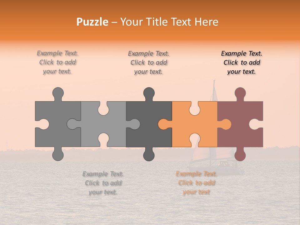 Sunset Sail On Charleston Harbor. PowerPoint Template